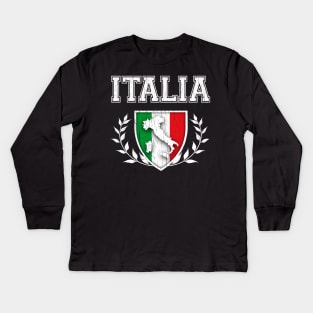 ITALIA - ITALY (vintage distressed look) Kids Long Sleeve T-Shirt